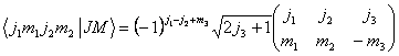 Equation relating C-G coeff to 3-j symbol